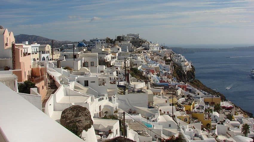 the amazing view of the Aegean Sea