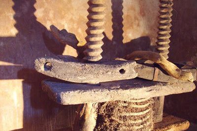 The modern winery Canava Roussos, housed in harmony with the architecture of the Santorini island